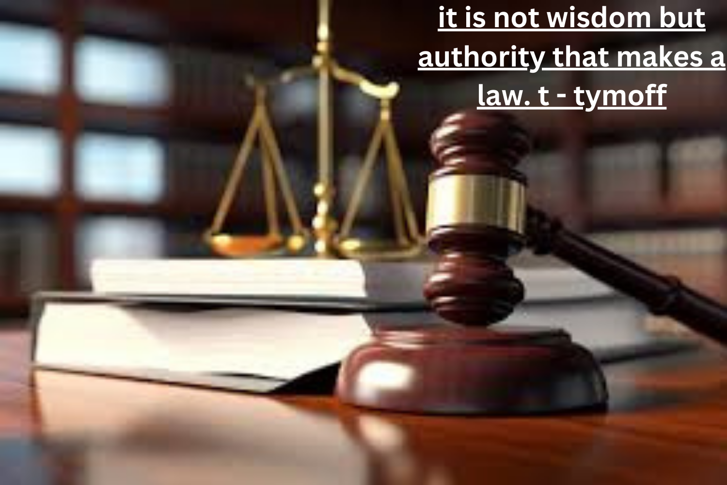 it is not wisdom but authority that makes a law. t - tymoff