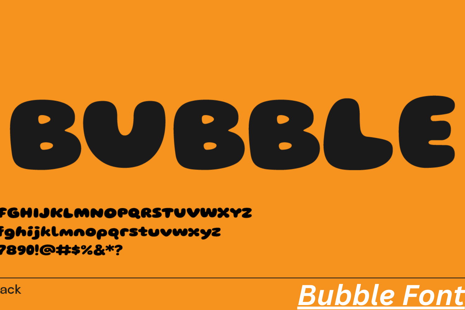 Bubble Font