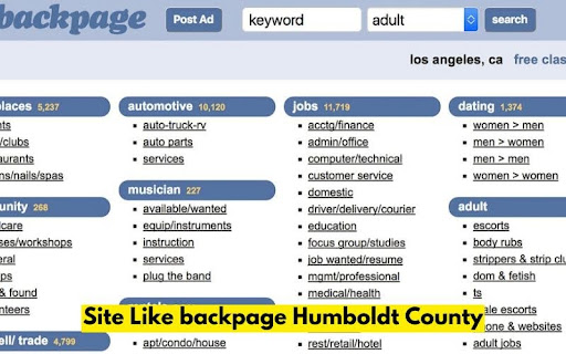 Site like backpage humboldt county